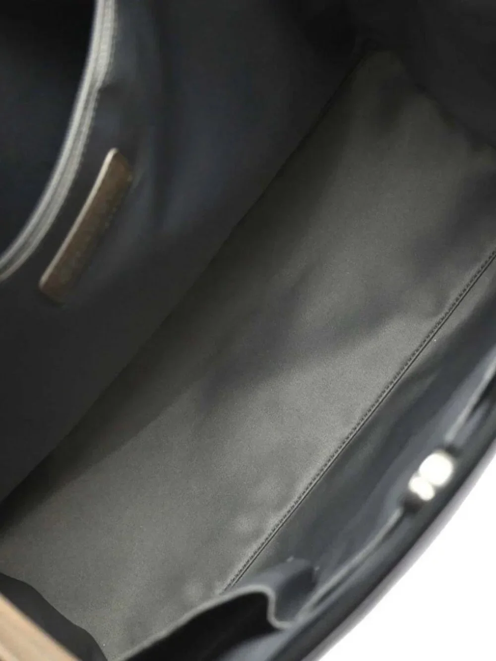 Chanel Black Patent Lambskin Leather Lipstick Tote Bag